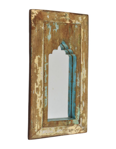 Zrkadlo v ráme z teakového dreva, 23x4x44cm