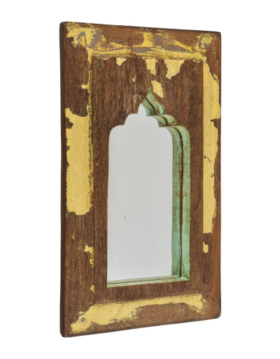 Zrkadlo v ráme z teakového dreva, 25x3x43cm