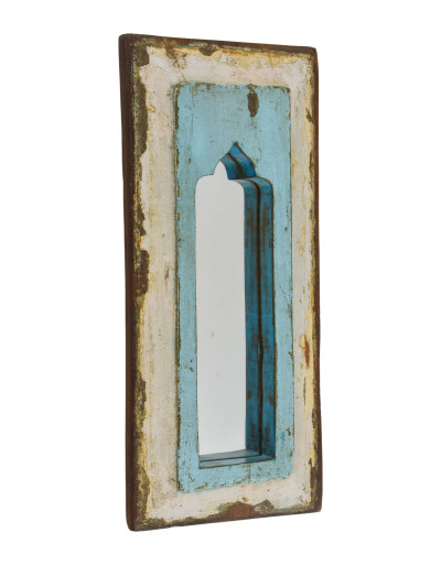 Zrkadlo v ráme z teakového dreva, 20x4x44cm