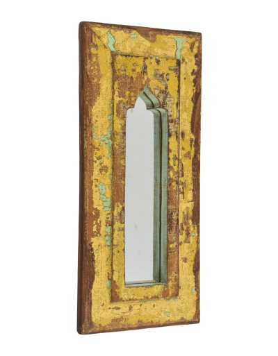 Zrkadlo v ráme z teakového dreva, 19x3x43cm