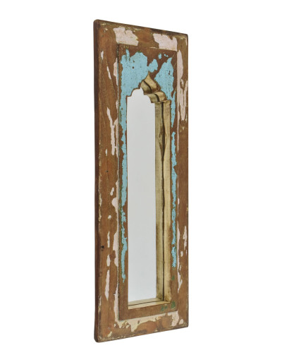 Zrkadlo v ráme z teakového dreva, 23x4x63cm