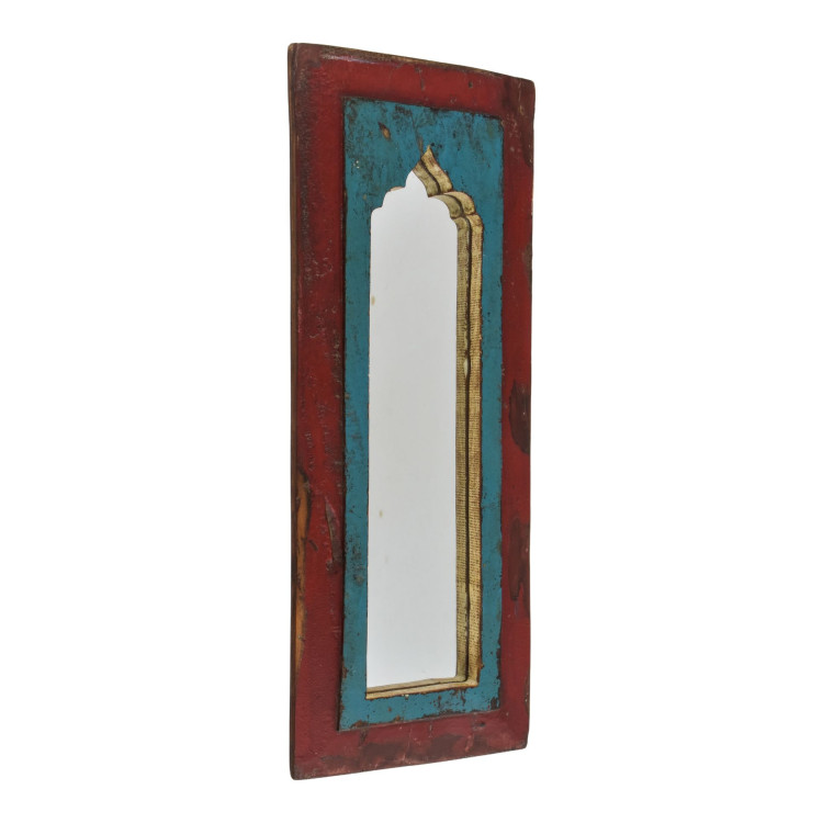 Zrkadlo v ráme z teakového dreva, 22x3x56cm