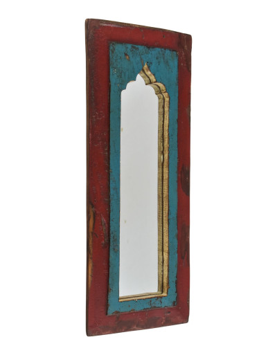 Zrkadlo v ráme z teakového dreva, 22x3x56cm
