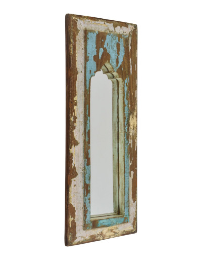 Zrkadlo v ráme z teakového dreva, 23x4x63cm