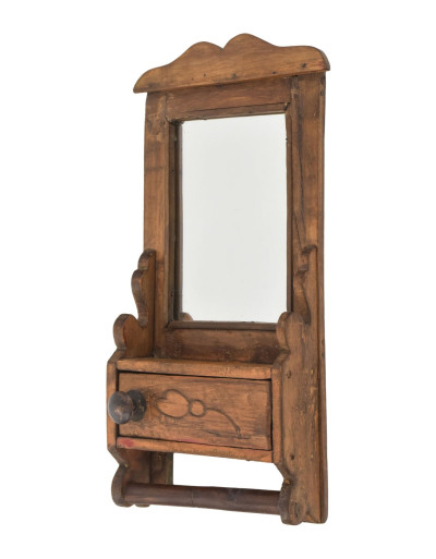Staré zrkadlo s poličkou, 16x6x35cm