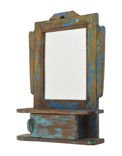 Staré zrkadlo s poličkou, 28x8x39cm