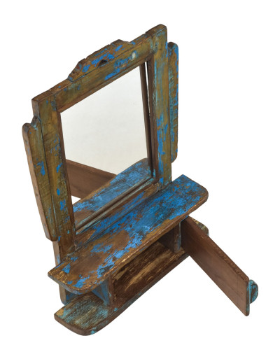 Staré zrkadlo s poličkou, 28x8x39cm