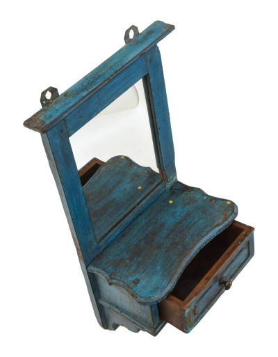 Staré zrkadlo s poličkou, 33x21x63cm