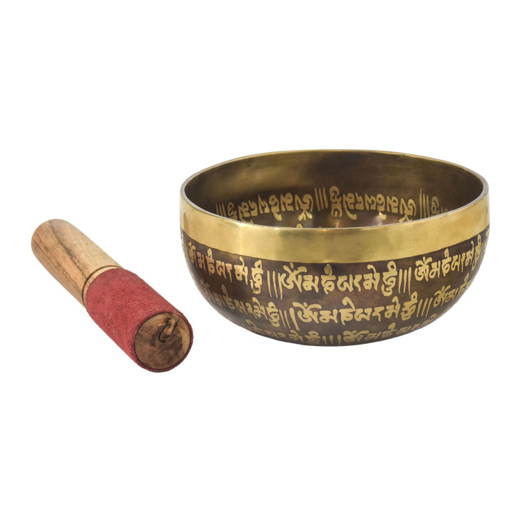 Tibetská misa, "Gulpa", gravírovaná s dizajnom, priemer 15cm