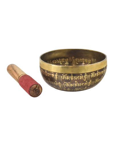 Tibetská misa, "Gulpa", gravírovaná s dizajnom, priemer 15cm