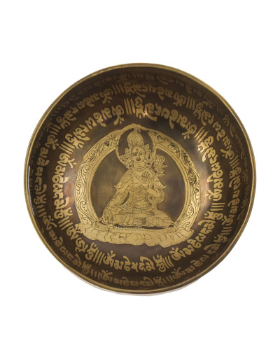 Tibetská misa, "Gulpa", gravírovaná s dizajnom, priemer 15cm
