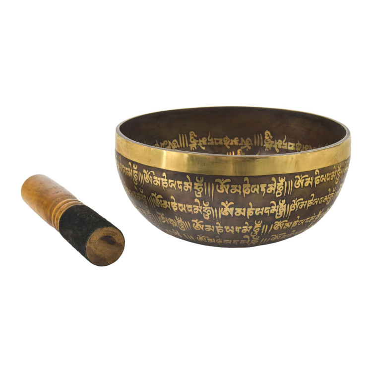 Tibetská misa, "Gulpa", gravírovaná s dizajnom, priemer 20cm