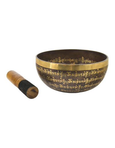 Tibetská misa, "Gulpa", gravírovaná s dizajnom, priemer 20cm