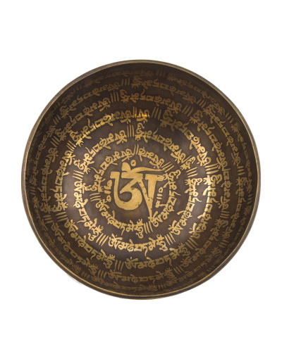 Tibetská misa, "Gulpa", gravírovaná s dizajnom, priemer 20cm
