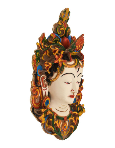 Maska White Tara, ručne maľovaná, 19x12x31cm