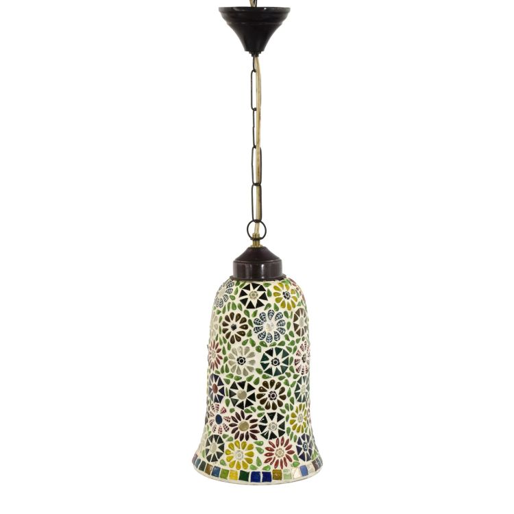 Sklenená mozaiková lampa, 15x30cm