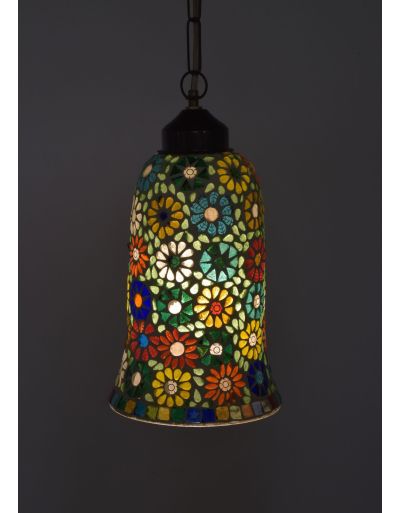 Sklenená mozaiková lampa, 15x30cm