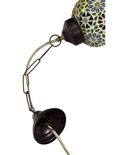 Sklenená mozaiková lampa, 15x30cm