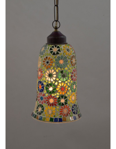 Sklenená mozaiková lampa, 15x30cm