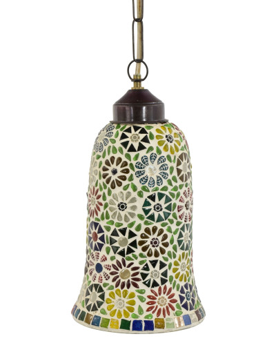 Sklenená mozaiková lampa, 15x30cm