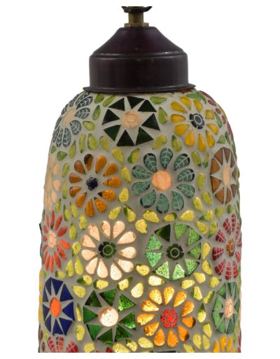 Sklenená mozaiková lampa, 15x30cm