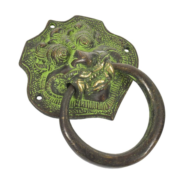 Dverné tiahlo, démon, "Tribal Art", zelená patina, 14cm