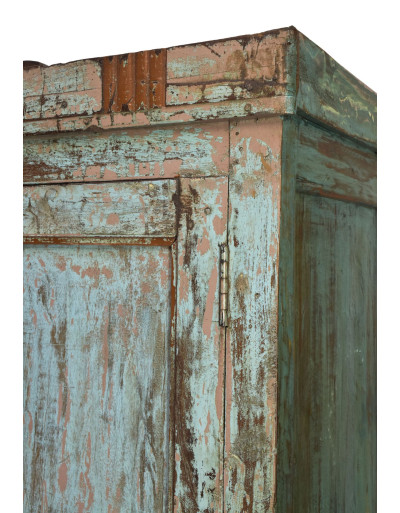 Starožitná skriňa z teakového dreva, ručné rezby, 127x45x189cm
