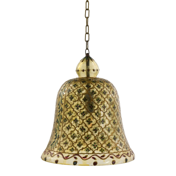 Sklenená lampa v orientálnom štýle, ručne maľovaná, 24x33cm