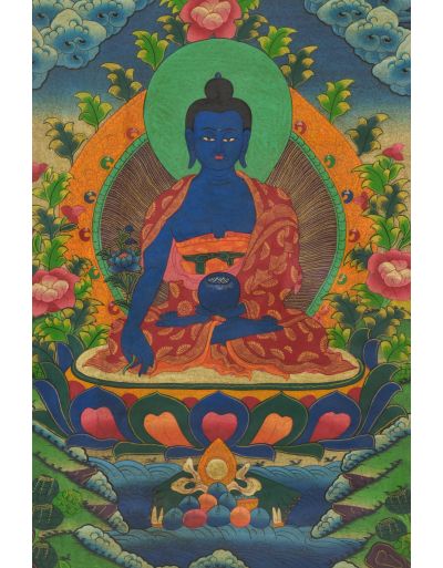 Uzdravujúca Budha, ručne maľovaný obraz, 61x83cm