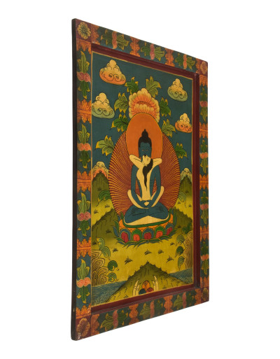 Budha Samantabhadra, ručne maľovaný obraz, 49x66cm