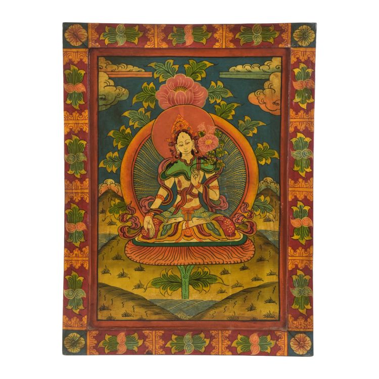 Biela Tara, ručne maľovaný obraz, 49x66cm