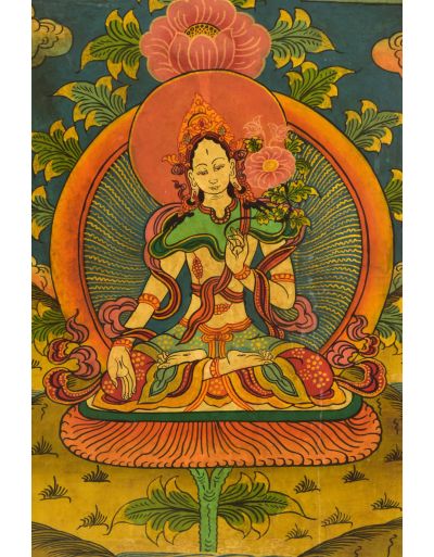 Biela Tara, ručne maľovaný obraz, 49x66cm
