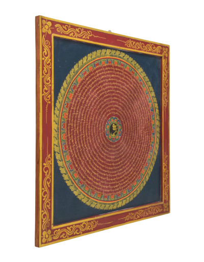 Om Mani Padme Hung mandala, ručne maľovaný obraz, 58x58cm