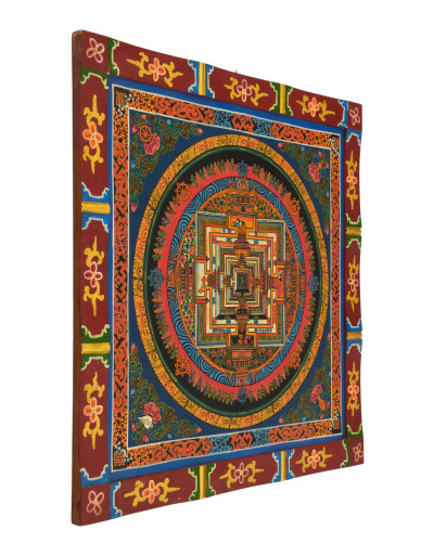 Kálačakra mandala, ručne maľovaný obraz, 58x58cm