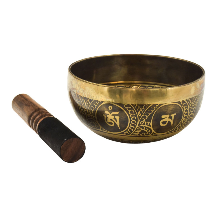 Tibetská misa, "Gulpa", F5, gravírovaná s dizajnom, priemer 16 cm