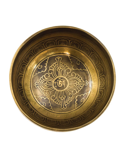 Tibetská misa, "Gulpa", B3, gravírovaná s dizajnom, priemer 16 cm