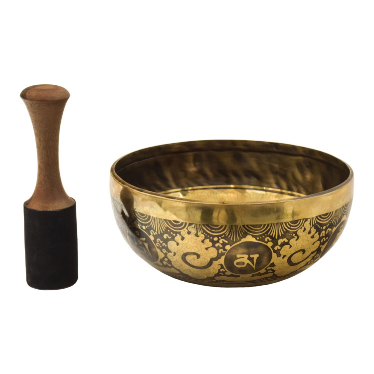 Tibetská misa, "Gulpa", A4, gravírovaná s dizajnom, priemer 22 cm