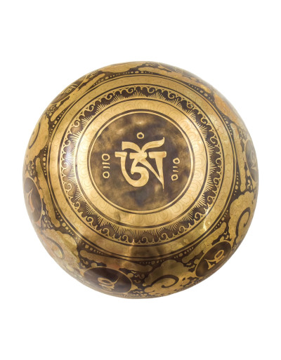 Tibetská misa, "Gulpa", A4, gravírovaná s dizajnom, priemer 22 cm