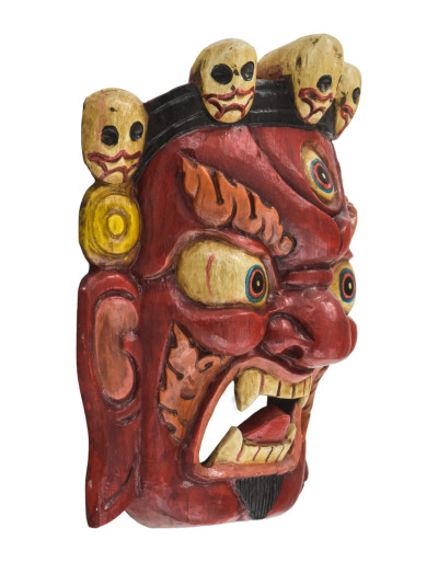 Drevená maska, Bhairab, ručne maľovaný, 30cm