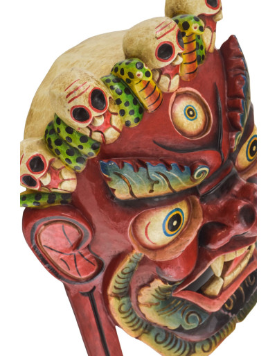Drevená maska, Bhairab, ručne maľovaný, 31cm
