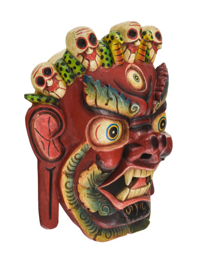 Drevená maska, Bhairab, ručne maľovaný, 31cm
