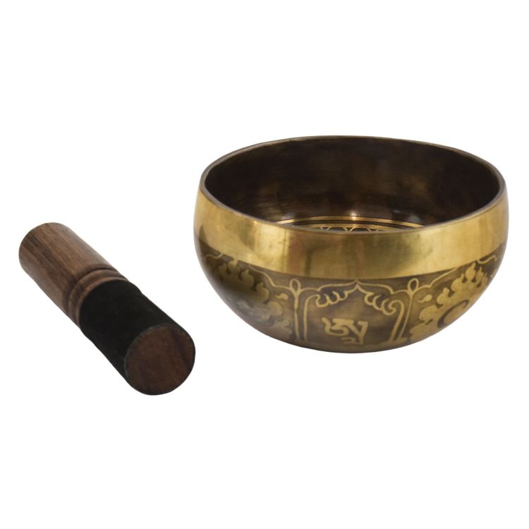 Tibetská misa, "Gulpa", B2, gravírovaná s dizajnom, priemer 12 cm