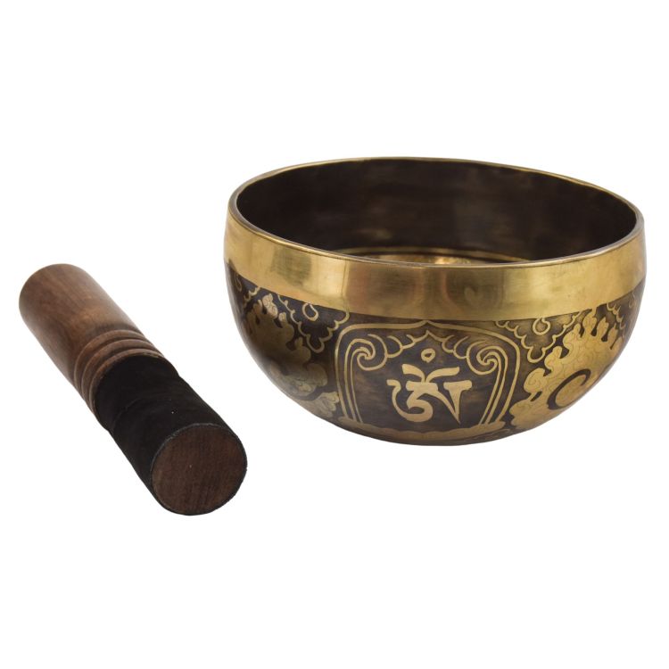 Tibetská misa, "Gulpa", D#9, gravírovaná s dizajnom, priemer 15cm