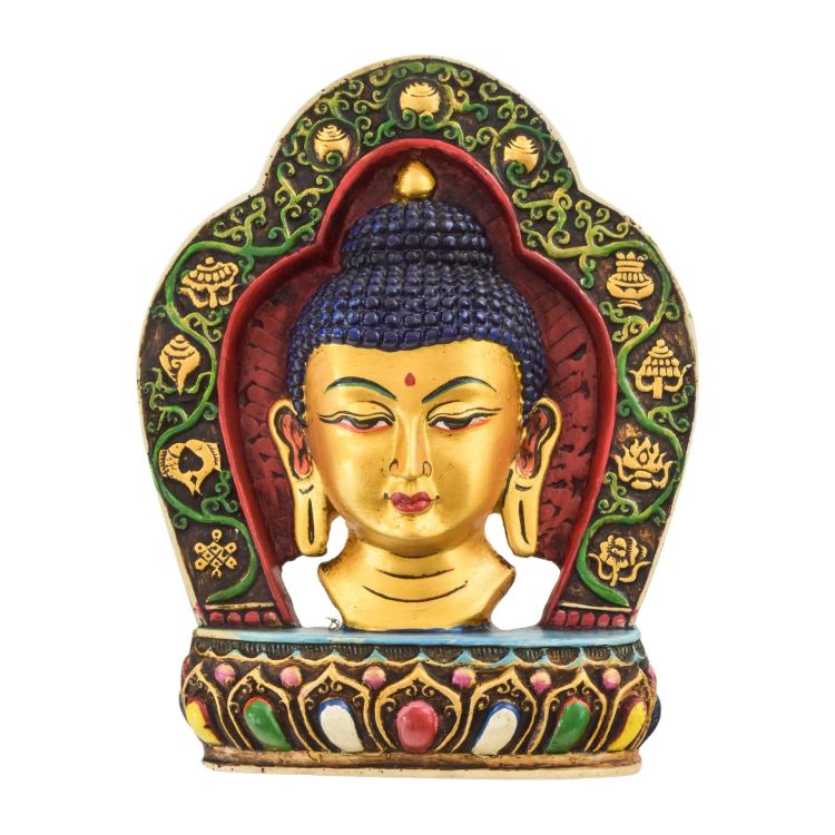 Maska Budha, ručne maľovaná, 18x4x23cm