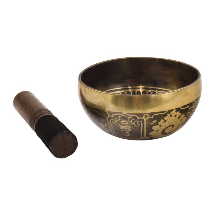 Tibetská misa, "Gulpa", A3, gravírovaná s dizajnom, priemer 13 cm