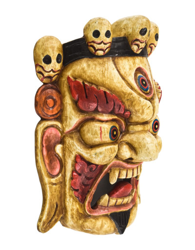 Drevená maska, Bhairab, ručne maľovaný, 32cm