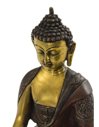 Budha Šakjamúni, kovová soška, 32cm
