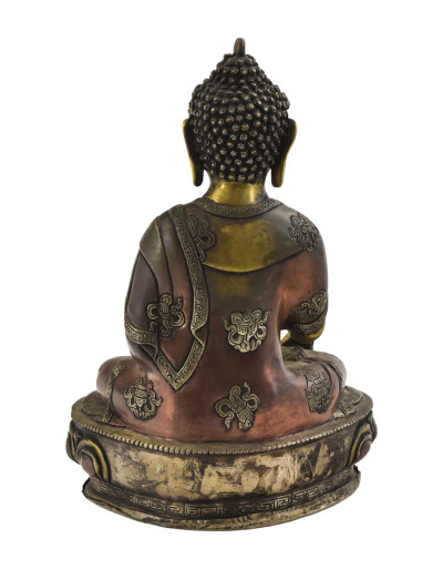 Budha Šakjamúni, kovová soška, 32cm