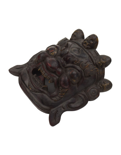 Drevená maska, Bhairab, ručne maľovaný, antik patina, 25cm