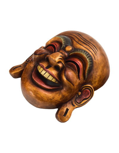 Drevená maska, smejúca sa Budha, ručne maľovaný, 33cm